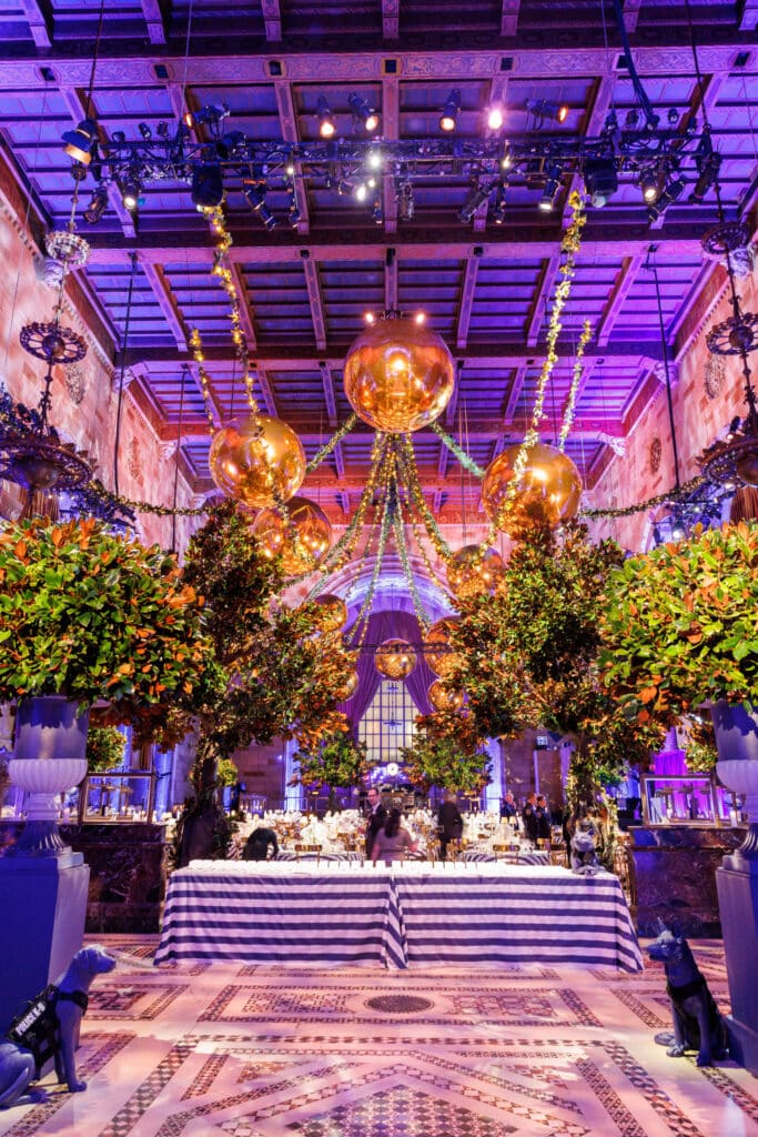 Elegant design and decorations at AMC's Top Dog Gala at Cipriani 42nd Street