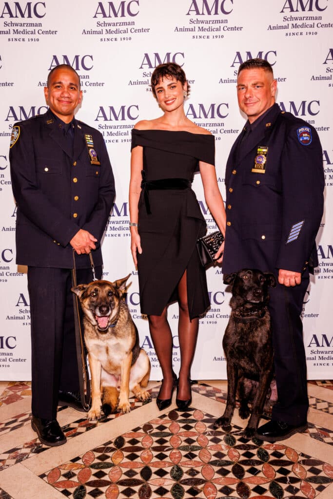 Detective Paul Urquiaga with K9 Louie, Taylor Hill, and Detective Ronald Spalazzi with K9 Mos