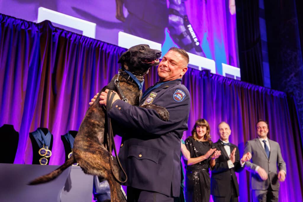 Detective Ronald Spalazzi with K9 Mos