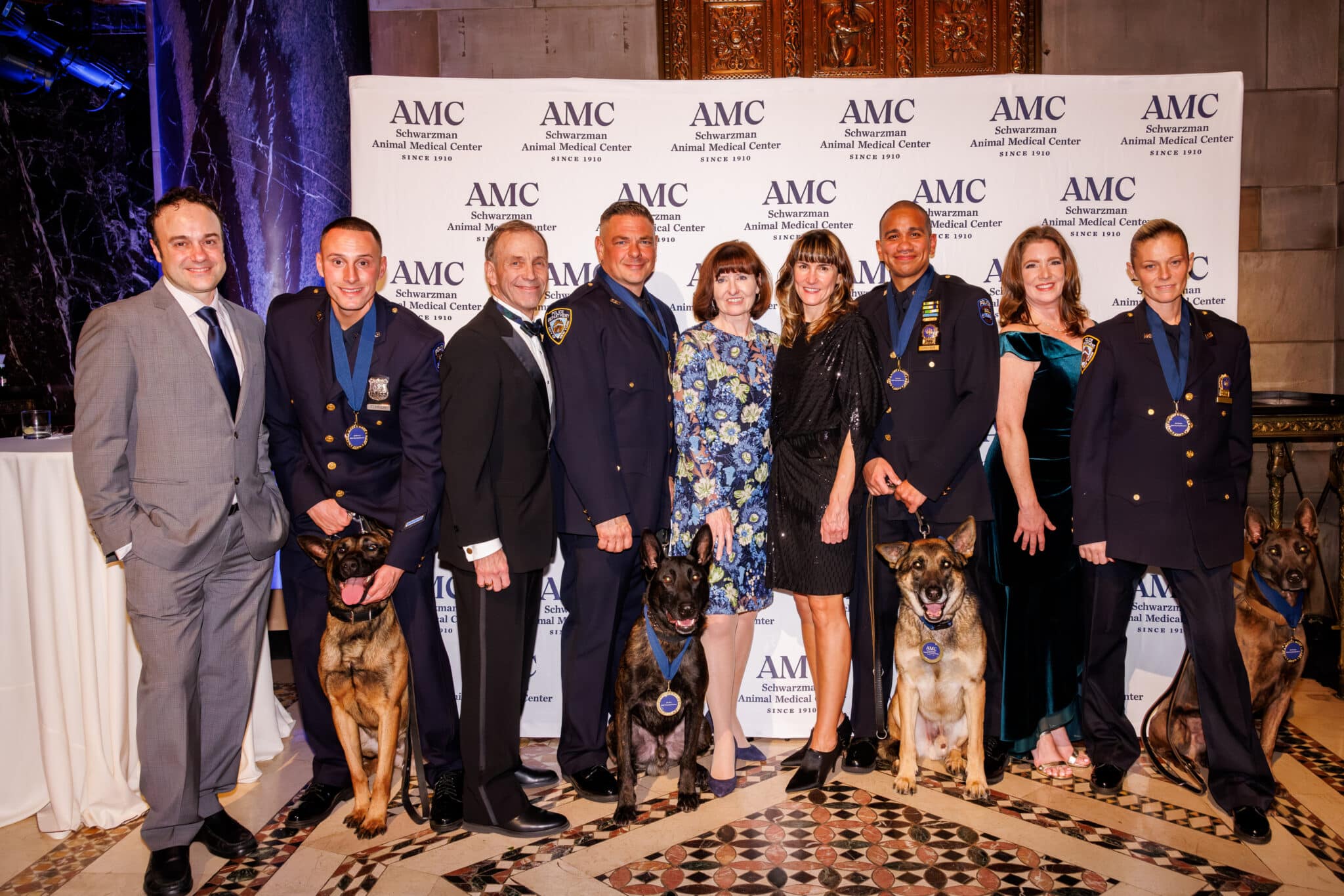 Django Martel, PO Ferrari with K9 Hansen, Philip Fox, Det Spalazzi with K9 Mos, Helen Irving, Heather Brausa, Det Urquiaga with K9 Louie, Pamela Schwartz, Det Grejniec with K9 Tombo